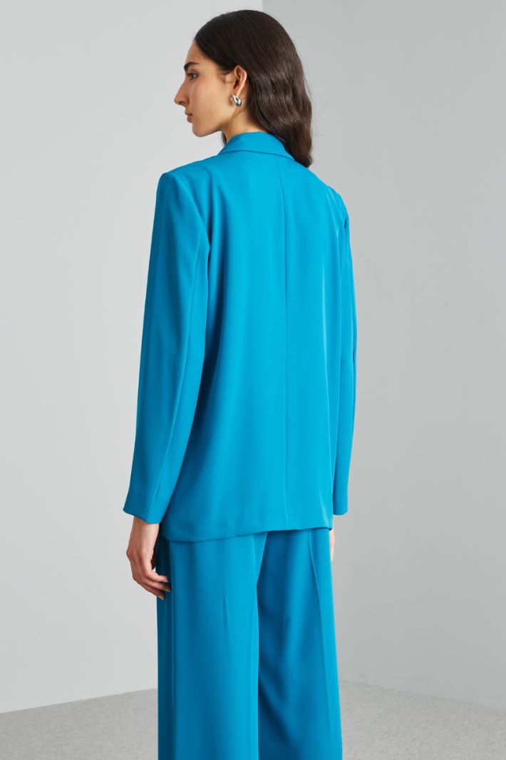 Blazer in cady fluido - TURCHESE - Fashion Market - 4