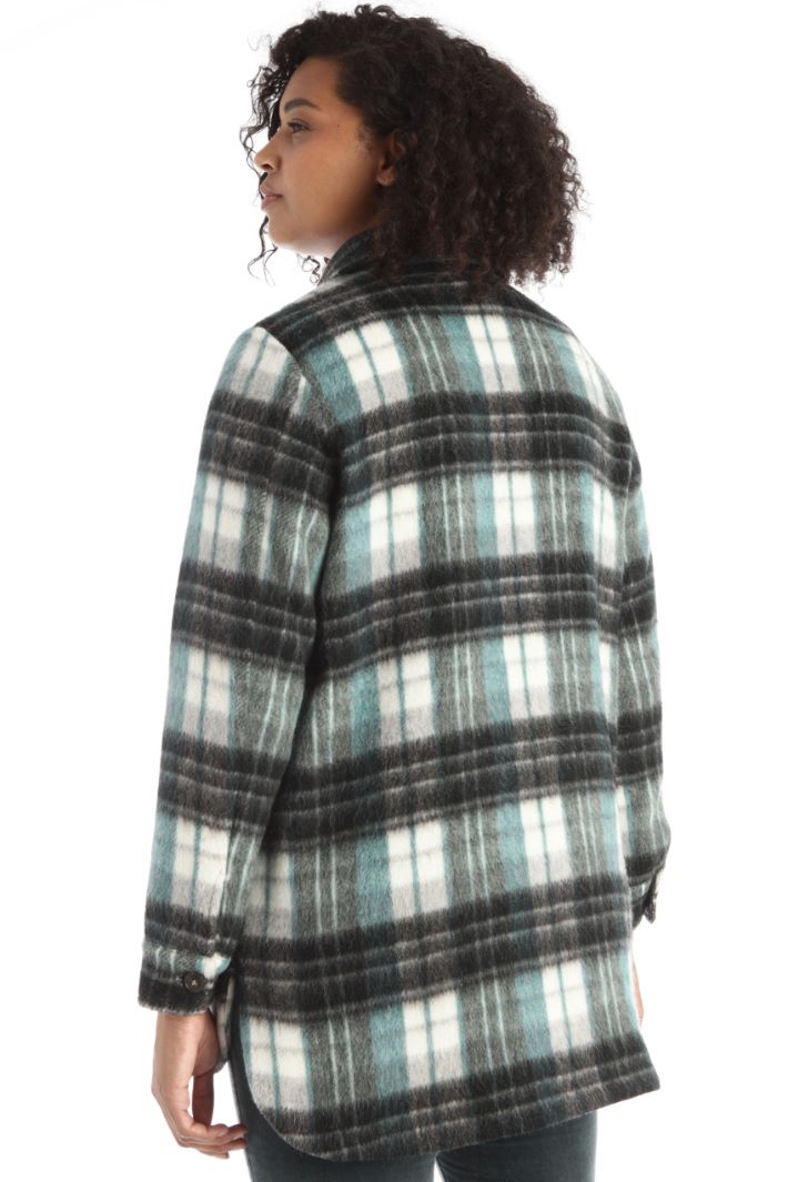 Giaccone stile camicia - VERDE ACQUA NERO - Fashion Market - 2