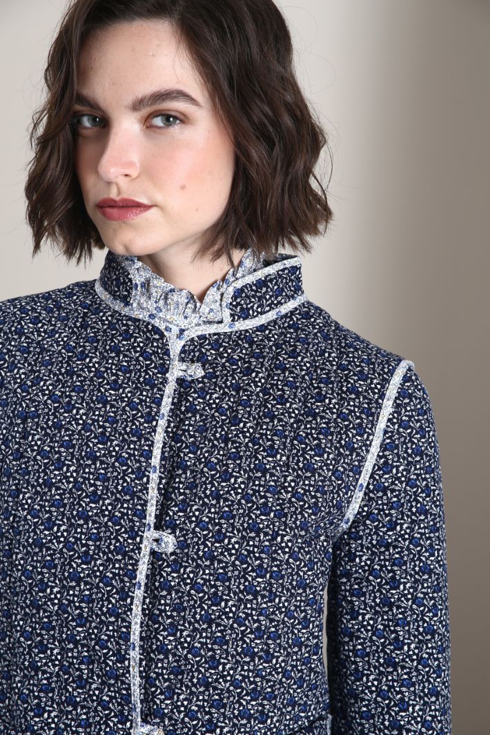 Giacca in velluto di cotone - BLU - Fashion Market - 3