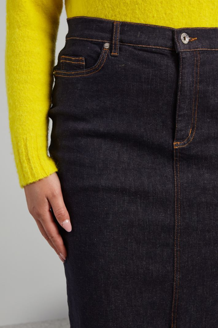Gonna midi in denim - BLU DENIM - Fashion Market - 3
