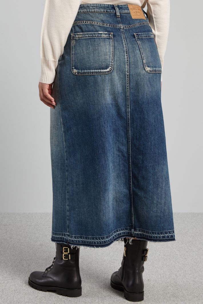 Gonna lunga in denim - BLU DENIM - Fashion Market - 4