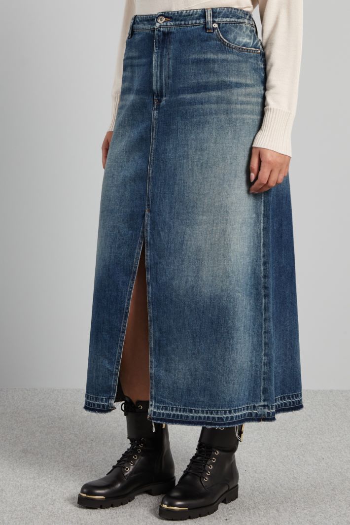 Gonna lunga in denim - BLU DENIM - Fashion Market - 2
