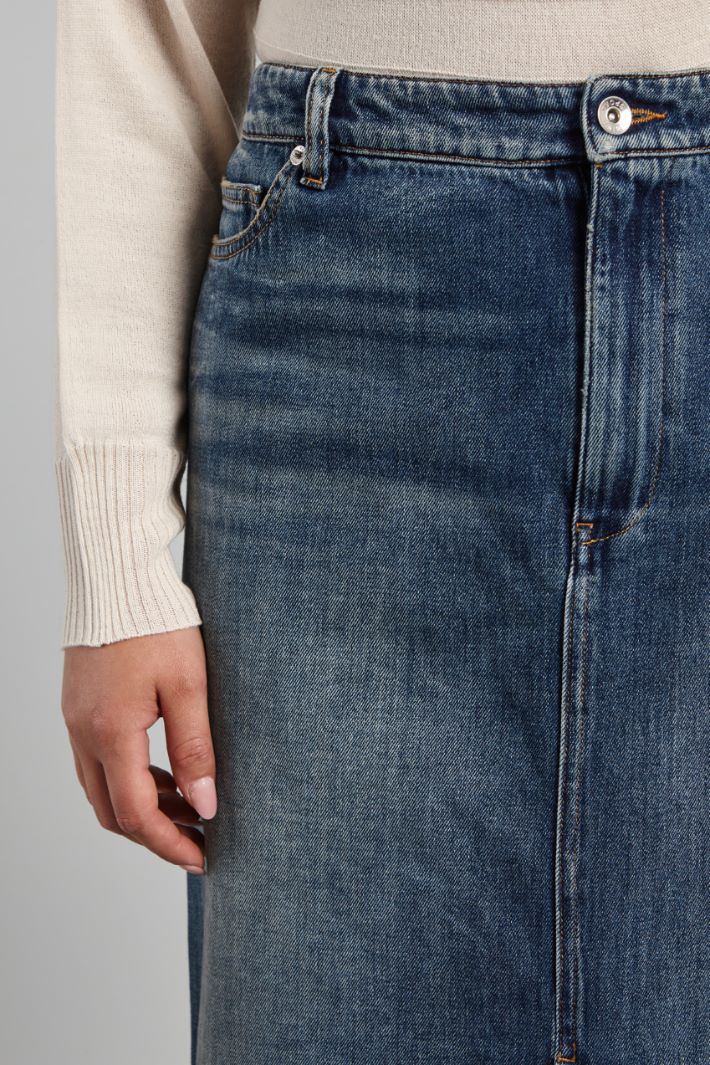 Gonna lunga in denim - BLU DENIM - Fashion Market - 3