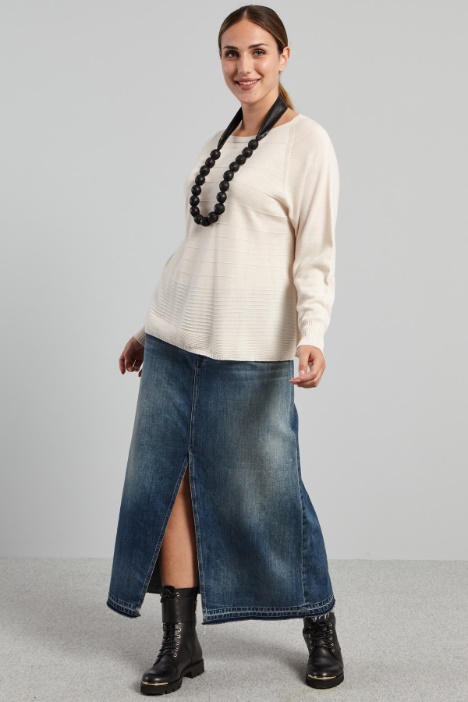 Gonna lunga in denim - Fashion Market
