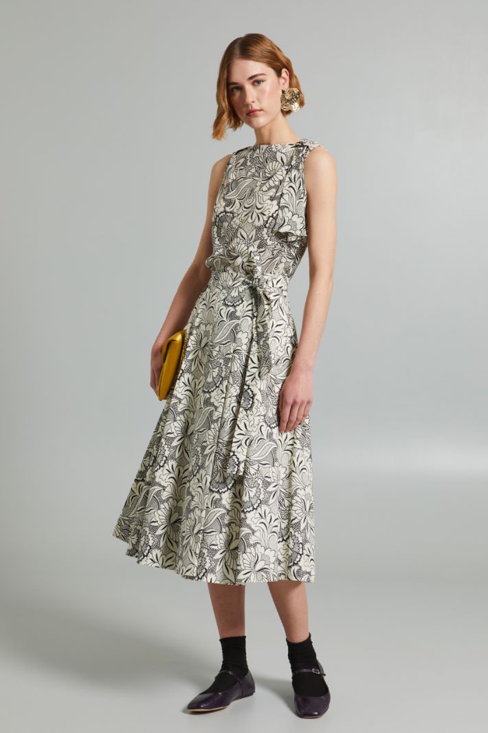 Gonna portafoglio in faille - NERO PANNA - Fashion Market