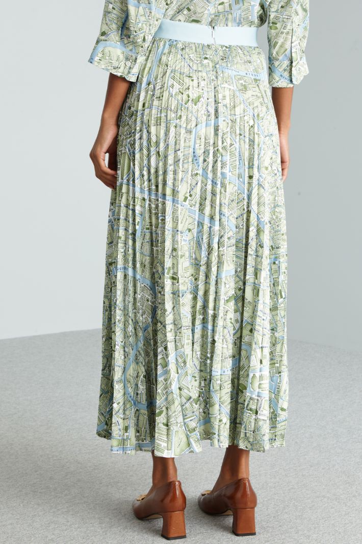 Gonna plissé  - AZZURRO VERDE - Fashion Market - 4
