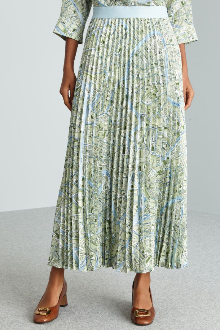 Gonna plissé  - AZZURRO VERDE - Fashion Market - 2