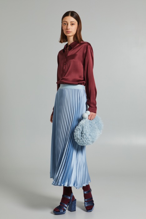 Gonna plissé in raso - Fashion Market