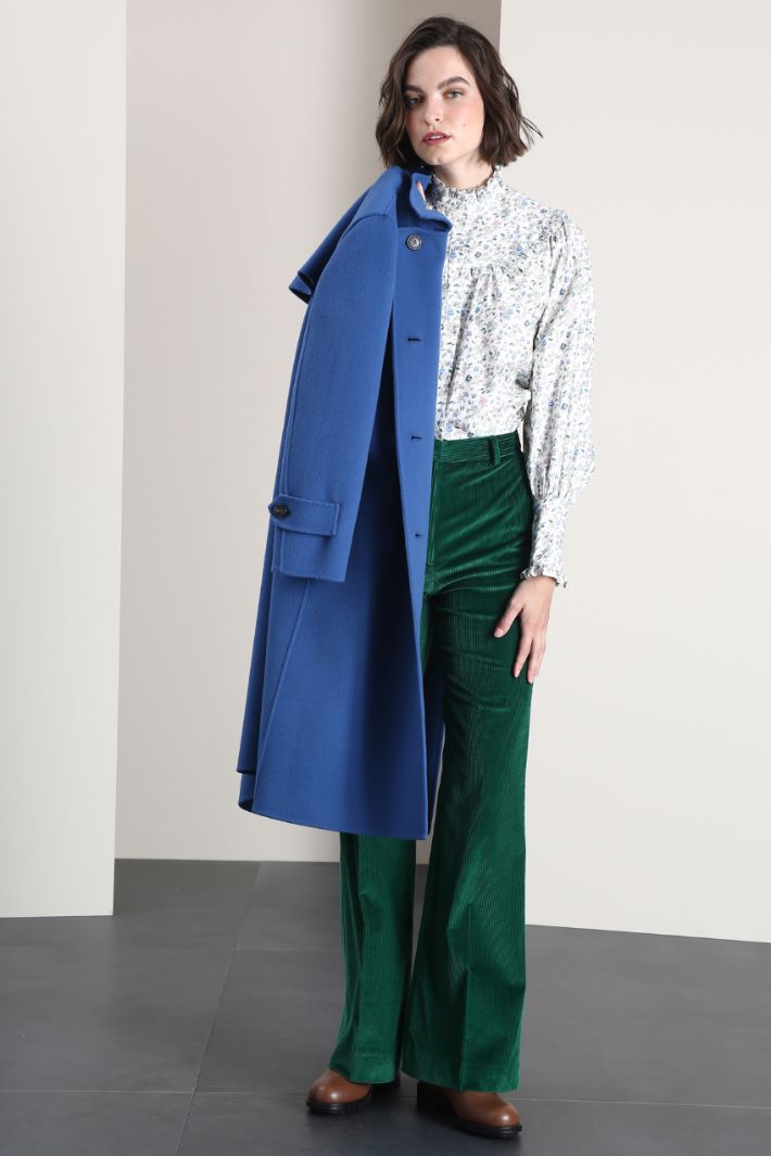 Camicia in twill di cotone - BIANCO VERDE - Fashion Market - 3