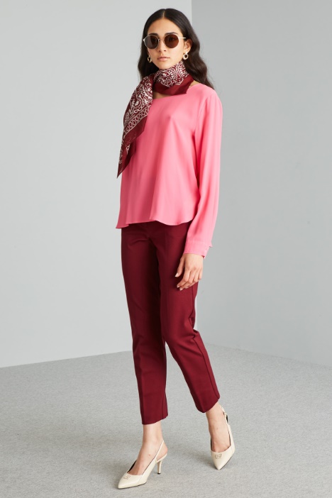 Blusa asimmetrica in crépe - Fashion Market