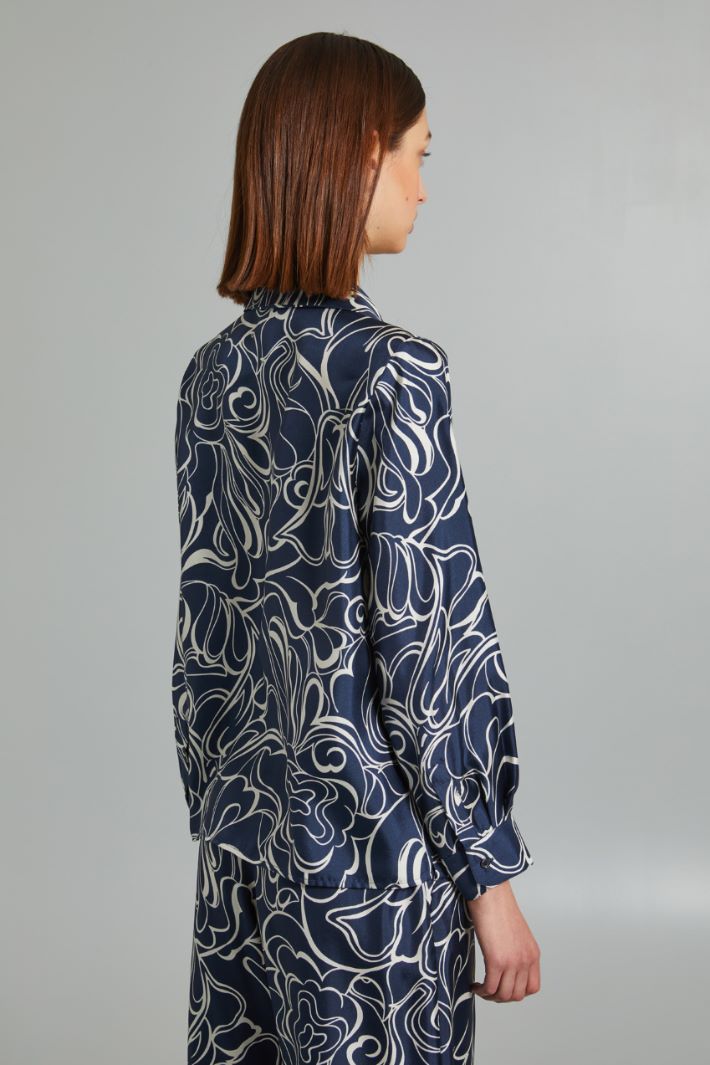 Casacca con rever - BLU SCURO BIANCO - Fashion Market - 4