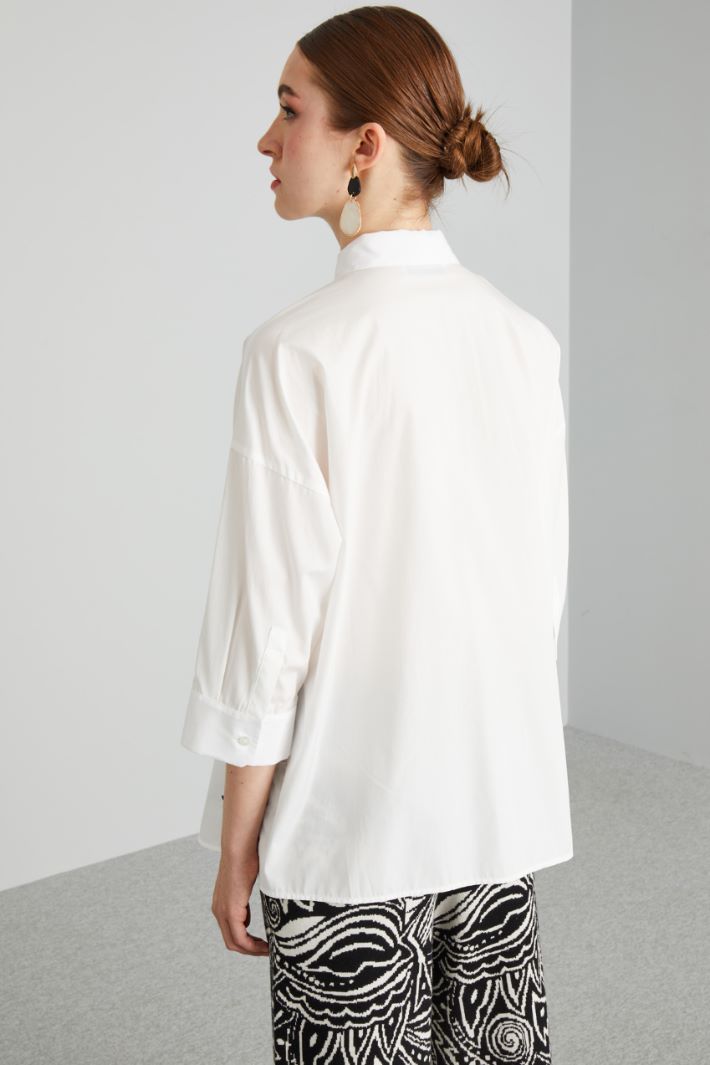 camicia con maniche tre quarti - BIANCO - Fashion Market - 4