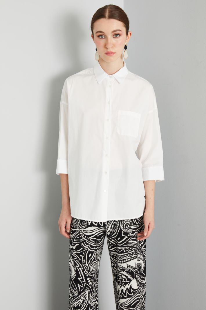 camicia con maniche tre quarti - BIANCO - Fashion Market - 2