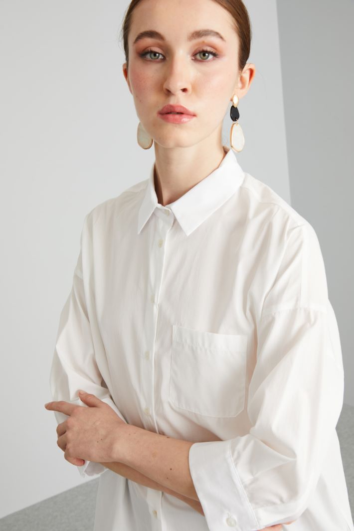 camicia con maniche tre quarti - BIANCO - Fashion Market - 3