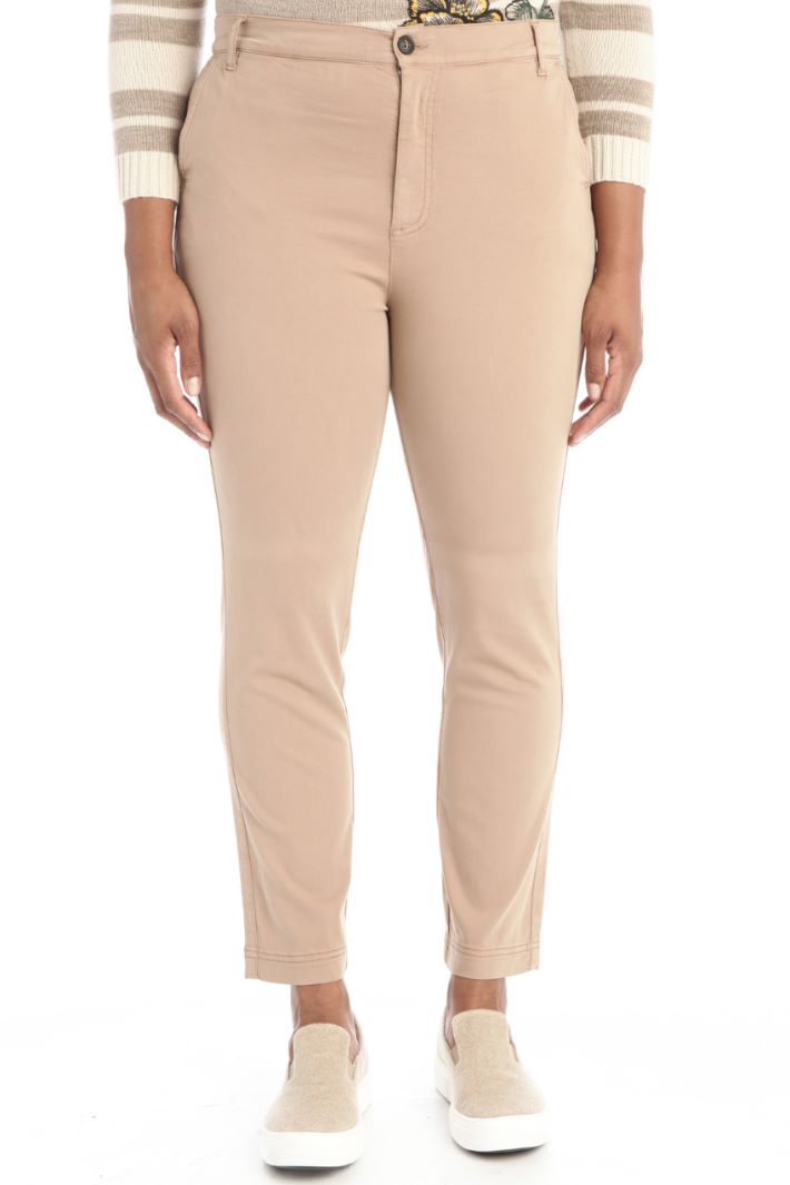 Satin chinos - NOCCIOLA - Fashion Market - 4