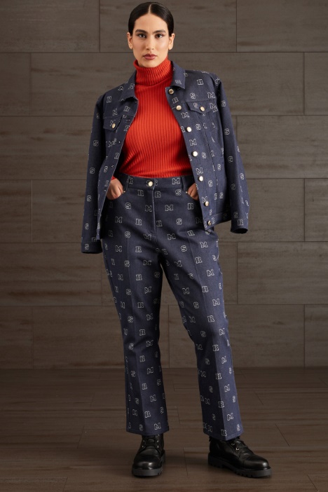 Jeans in denim jacquard - Fashion Market