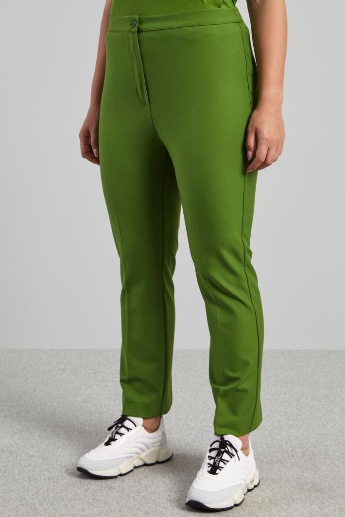 Pantaloni a sigaretta  - VERDE PRATO - Fashion Market - 2
