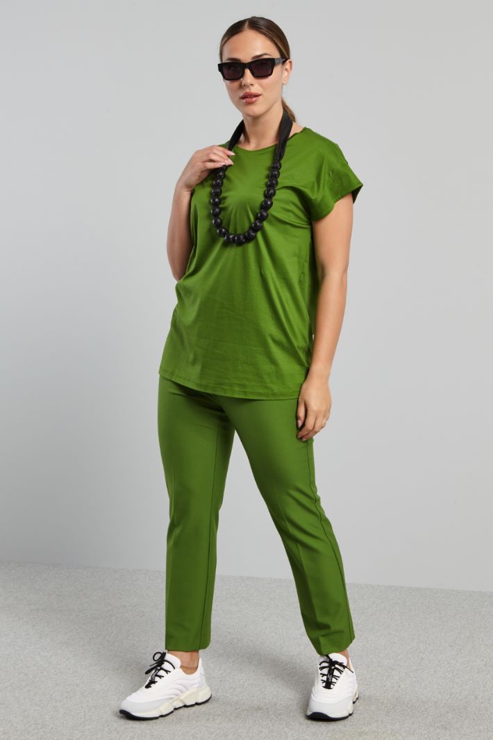 Pantaloni a sigaretta  - VERDE PRATO - Fashion Market
