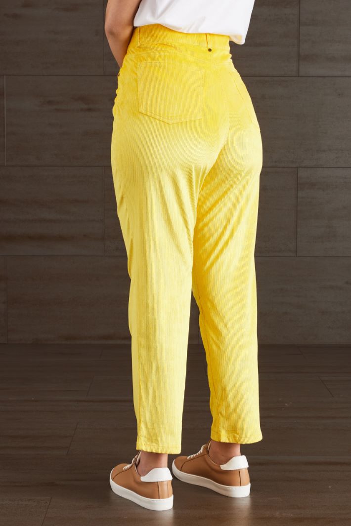 Pantaloni in velluto a coste - GIALLO - Fashion Market - 4