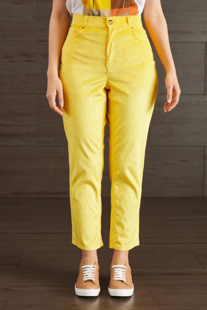 Pantaloni in velluto a coste - GIALLO - Fashion Market - 2