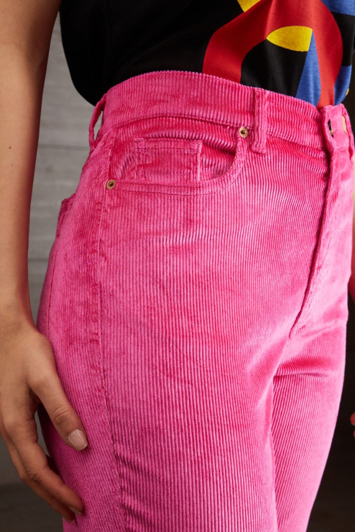Pantaloni in velluto a coste - FUXIA - Fashion Market - 3