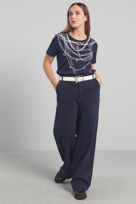 Pantaloni in bull di cotone - Fashion Market