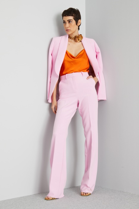 Pantaloni dritti in crépe - Fashion Market