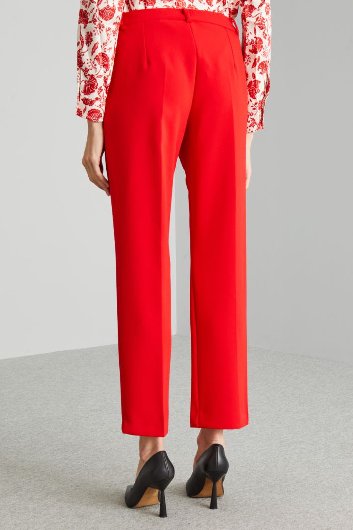 Pantaloni con spacchetti - ROSSO FUOCO - Fashion Market - 4