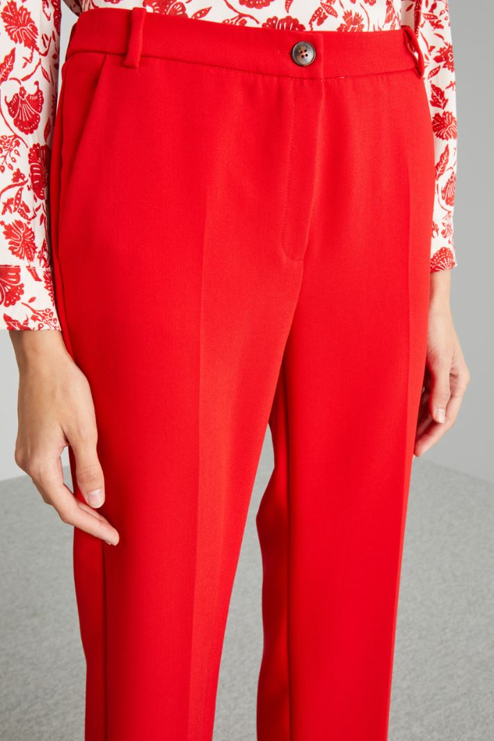 Pantaloni con spacchetti - ROSSO FUOCO - Fashion Market - 3