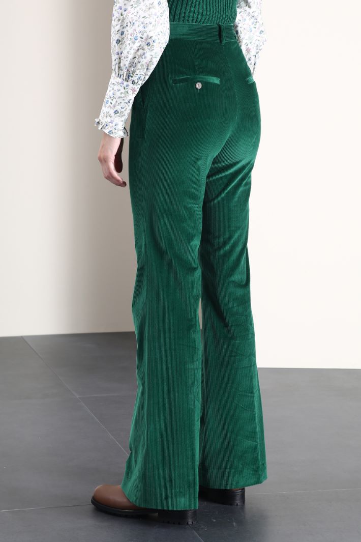 Pantaloni in velluto a coste - VERDE PRATO - Fashion Market - 2