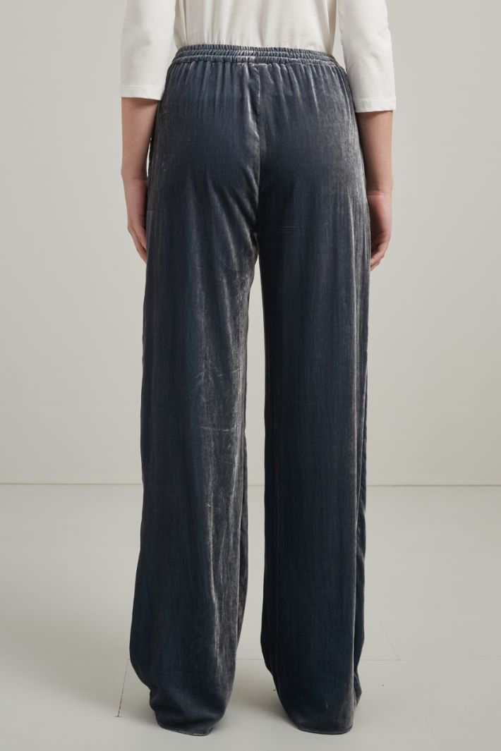 Pantaloni in velluto - BLU ACCIAIO - Fashion Market - 4