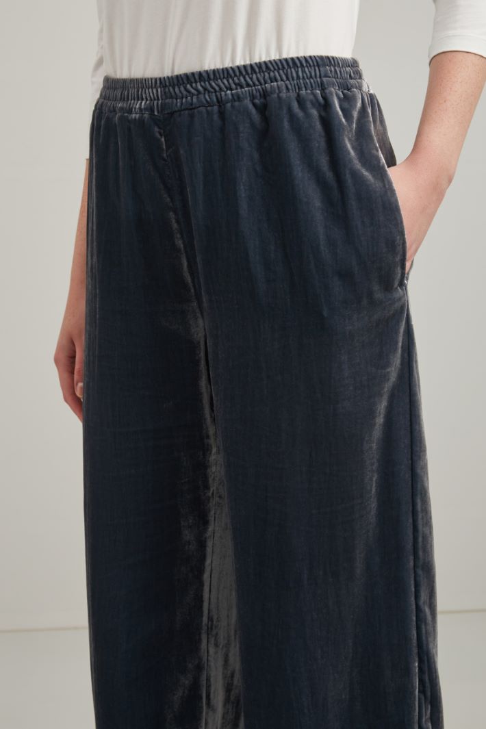 Pantaloni in velluto - BLU ACCIAIO - Fashion Market - 3