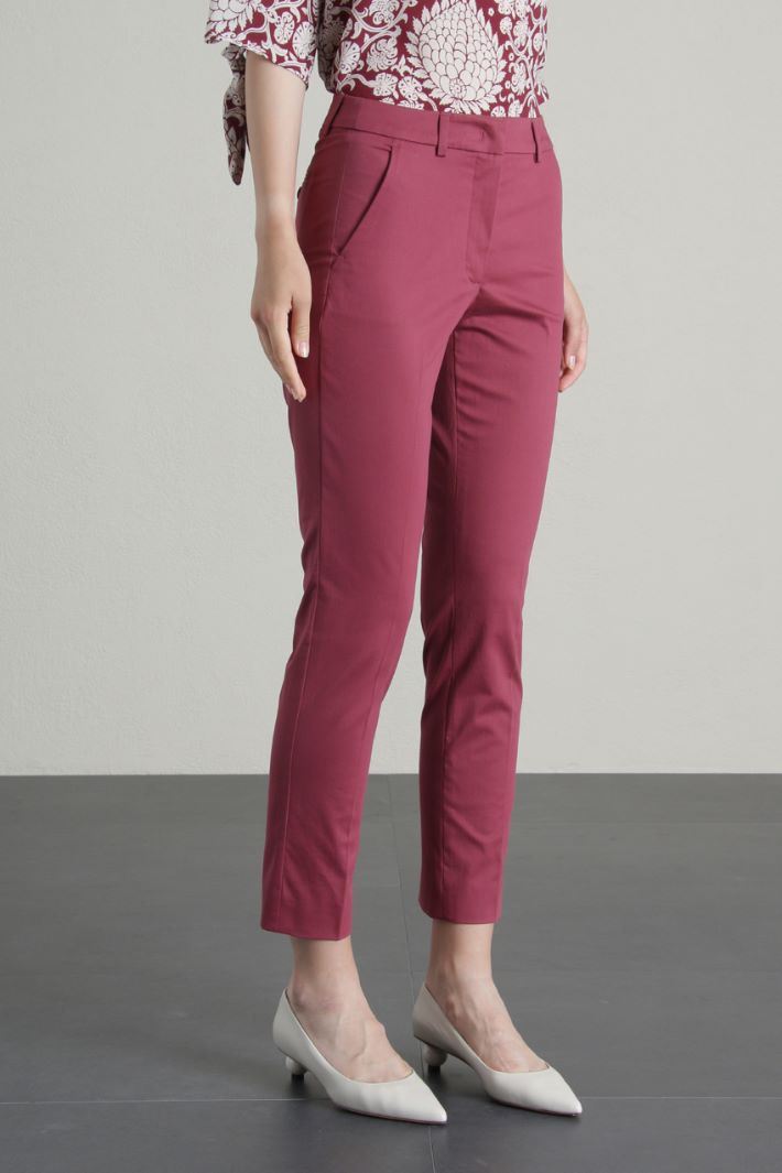Cotton satin trousers - MALVA - Fashion Market - 4