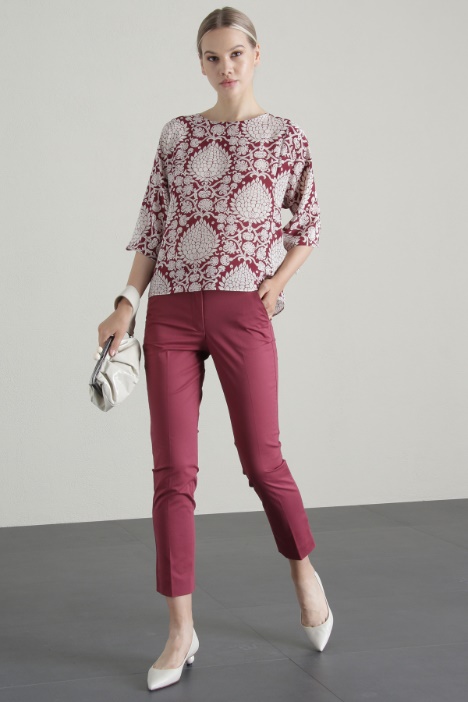 Cotton satin trousers - Fashion Market