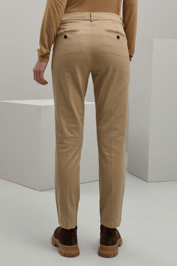 Pantaloni in gabardina - BISCOTTO - Fashion Market - 4