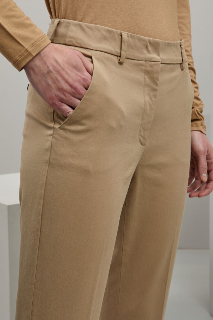 Pantaloni in gabardina - BISCOTTO - Fashion Market - 3