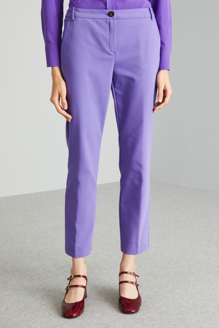 Pantaloni in tela fluida - VIOLA - Fashion Market - 2