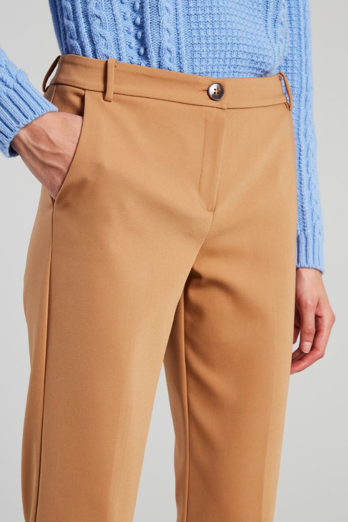 Pantaloni in tela fluida - CAMMELLO - Fashion Market - 3