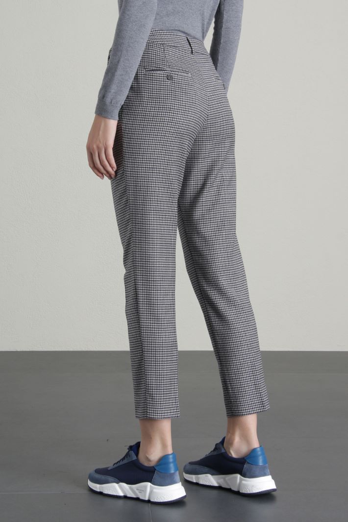 Pantaloni in flanella di lana - BLU - Fashion Market - 2