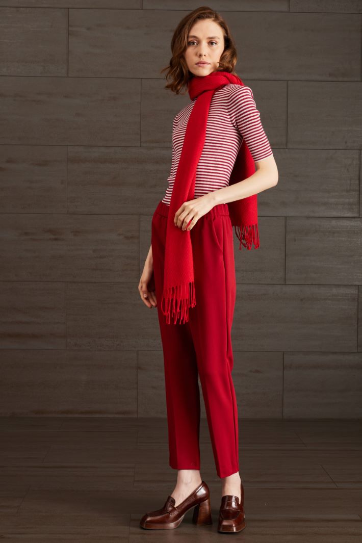 Pantaloni a sigaretta - ROSSO - Fashion Market