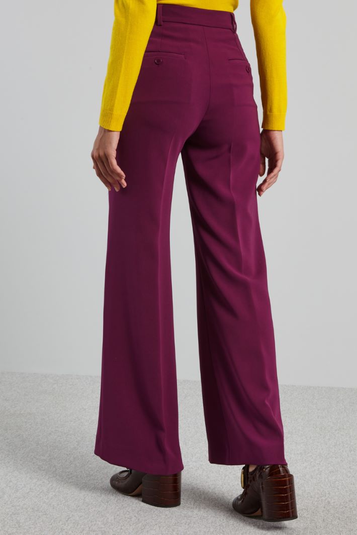 Pantaloni a palazzo in cady - MORA - Fashion Market - 4