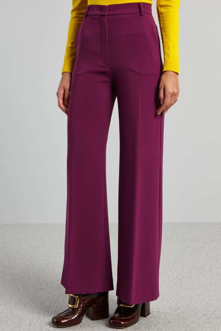 Pantaloni a palazzo in cady - MORA - Fashion Market - 2