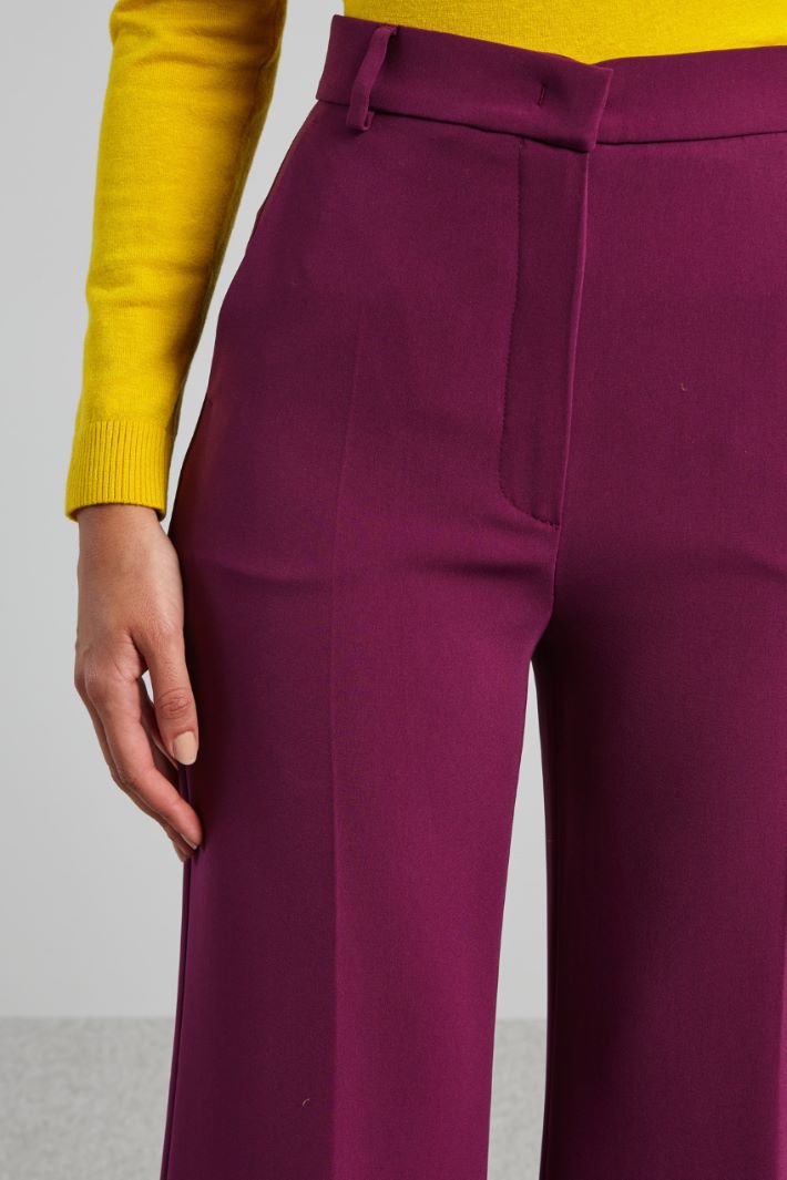 Pantaloni a palazzo in cady - MORA - Fashion Market - 3