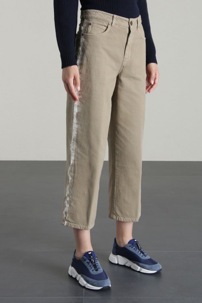 Jeans in denim di cotone - CAMMELLO - Fashion Market - 4