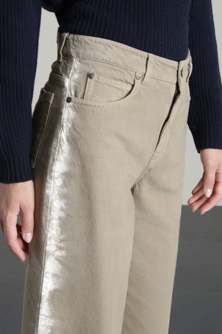 Jeans in denim di cotone - CAMMELLO - Fashion Market - 3