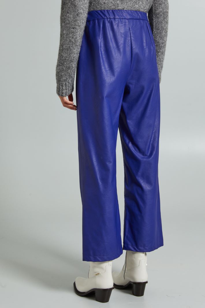 Pantaloni in jersey spalmato - VIOLA - Fashion Market - 4