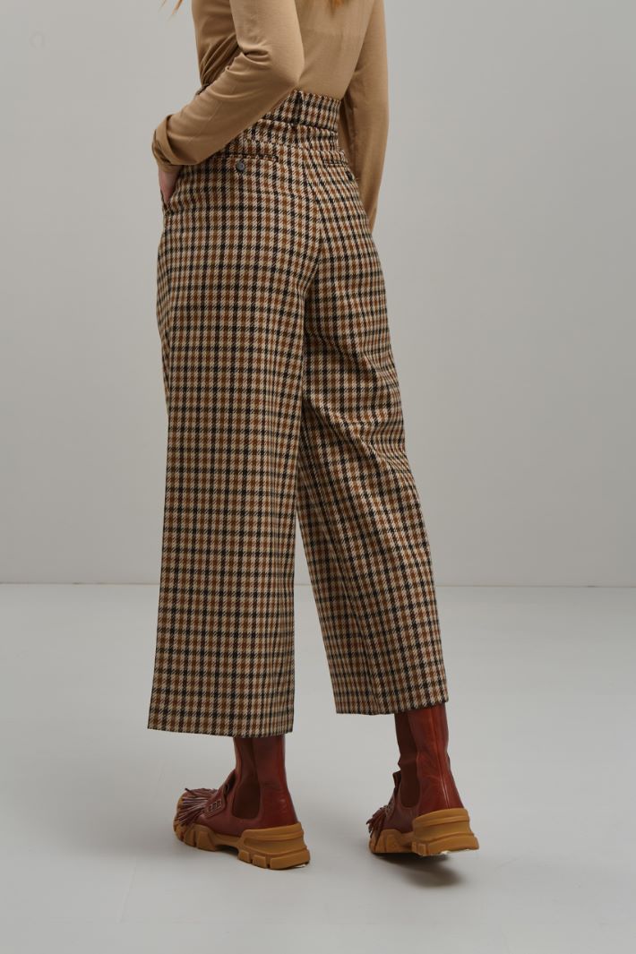 Pantaloni in lana e cotone - CAMMELLO AVORIO BEIGE - Fashion Market - 4