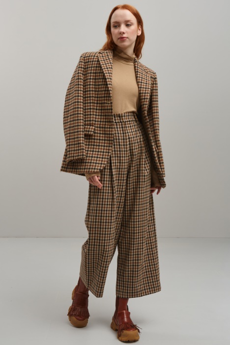 Pantaloni in lana e cotone - Fashion Market