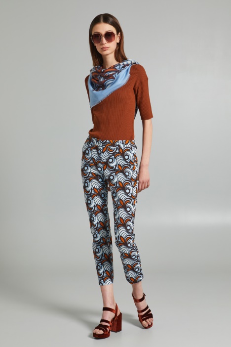 Pantaloni a sigaretta in faille - Fashion Market