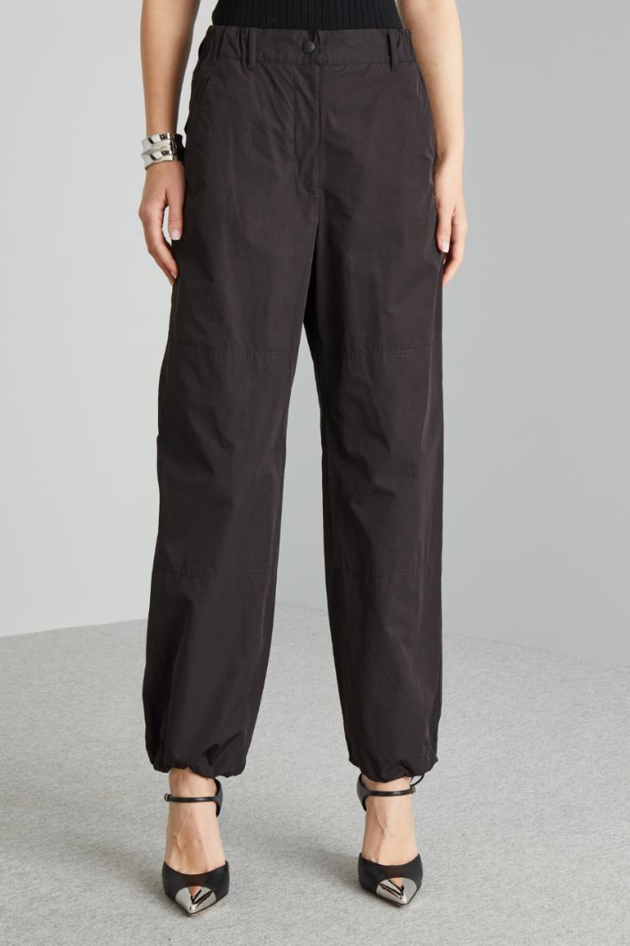 Pantaloni in tela tecnica - NERO - Fashion Market - 2